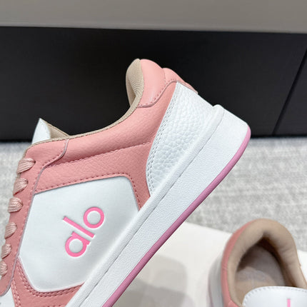 ALO 25S SNEAKER IN PINK AND WHITE LAMBSKIN