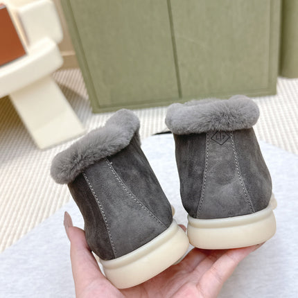 LP 25S SUMMER CHARMS WALK LOAFERS IN SMOKE GREY SUEDE AND FLEECE