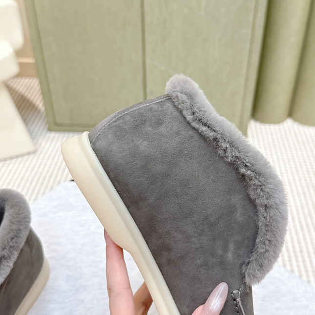 LP 25S SUMMER CHARMS WALK LOAFERS IN SMOKE GREY SUEDE AND FLEECE