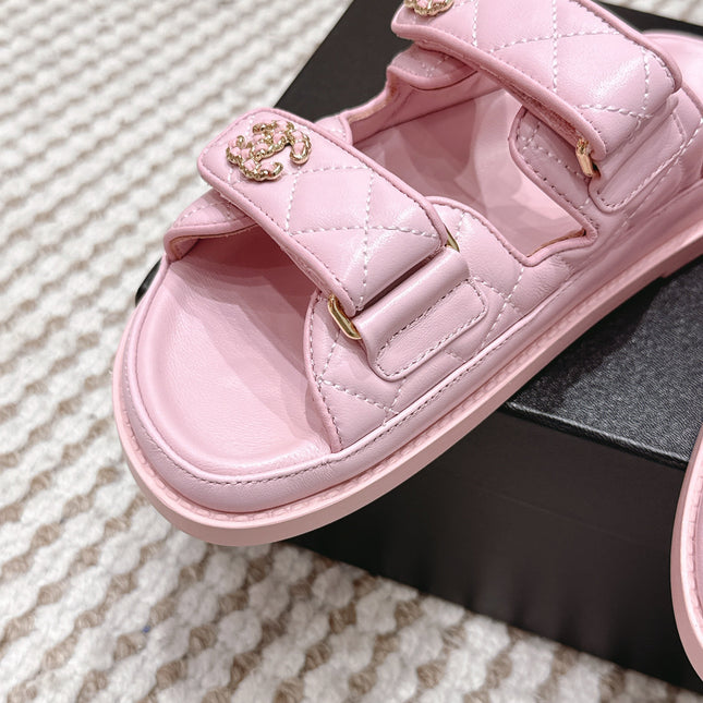 CHANEL 26S SANDALS IN LIGHT PINK CALFSKIN