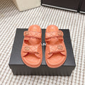 CHANEL 26S SANDALS IN ORANGE CALFSKIN