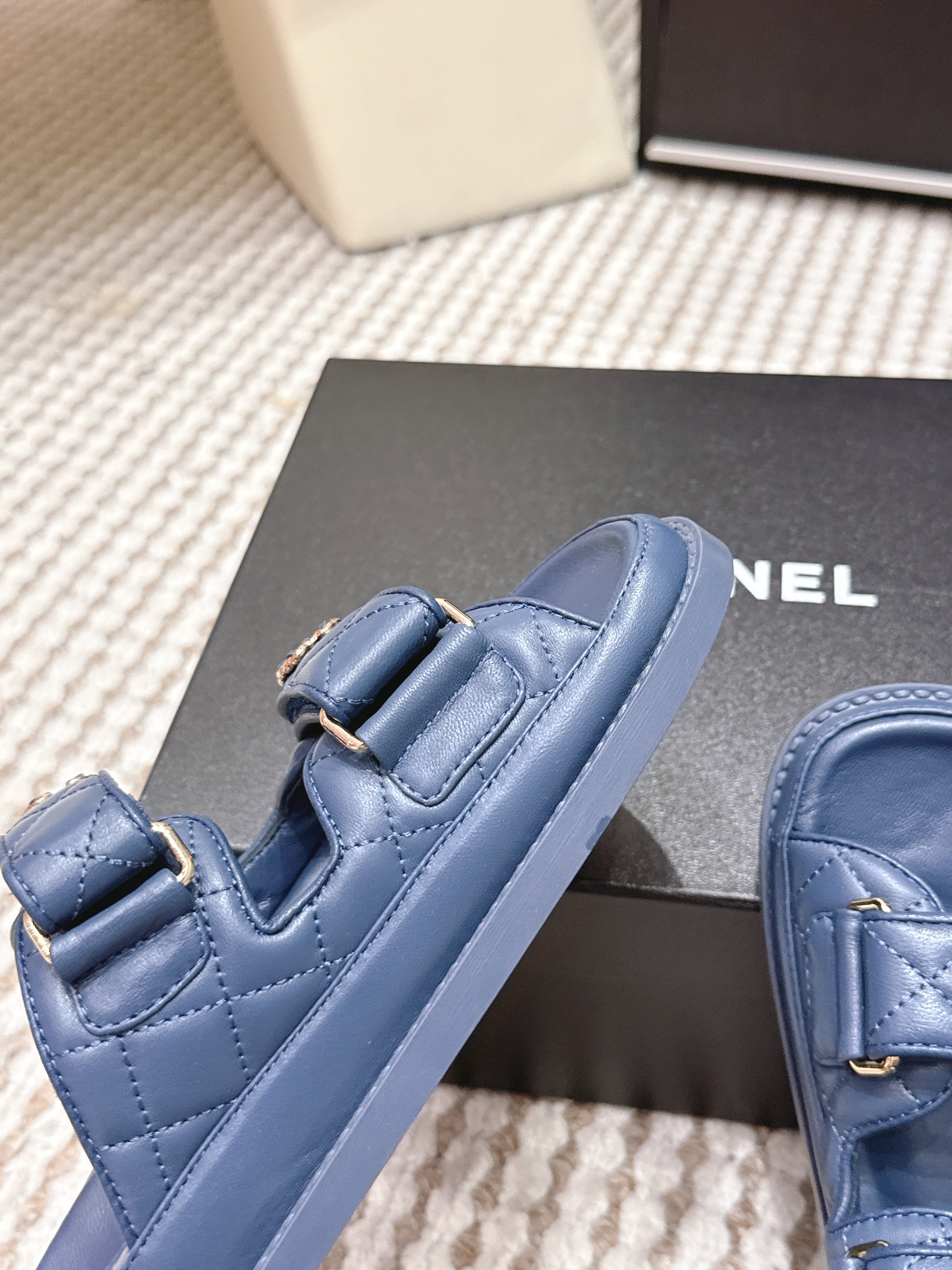 26S SANDALS IN SLATE BLUE CALFSKIN