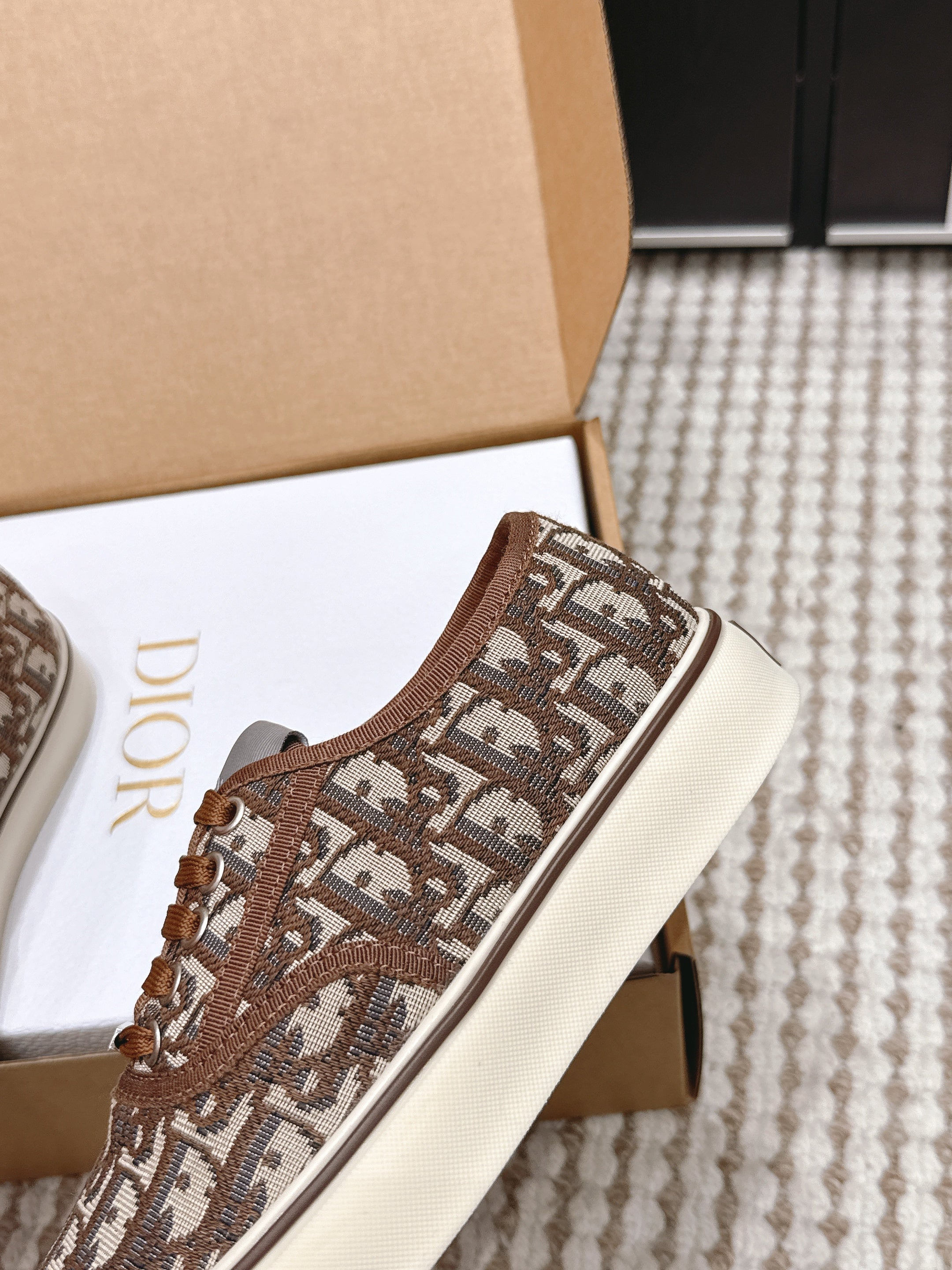 DIOR 26S SALTWIND SNEAKER IN BROWN FABRIC STYLE 6
