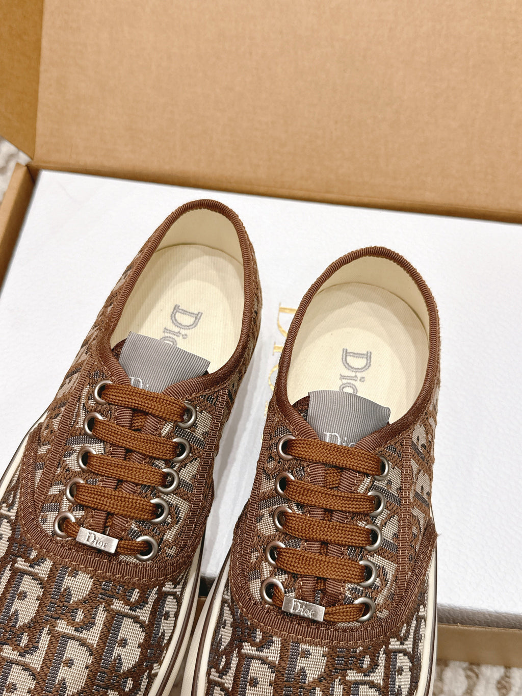 DIOR 26S SALTWIND SNEAKER IN BROWN FABRIC STYLE 6