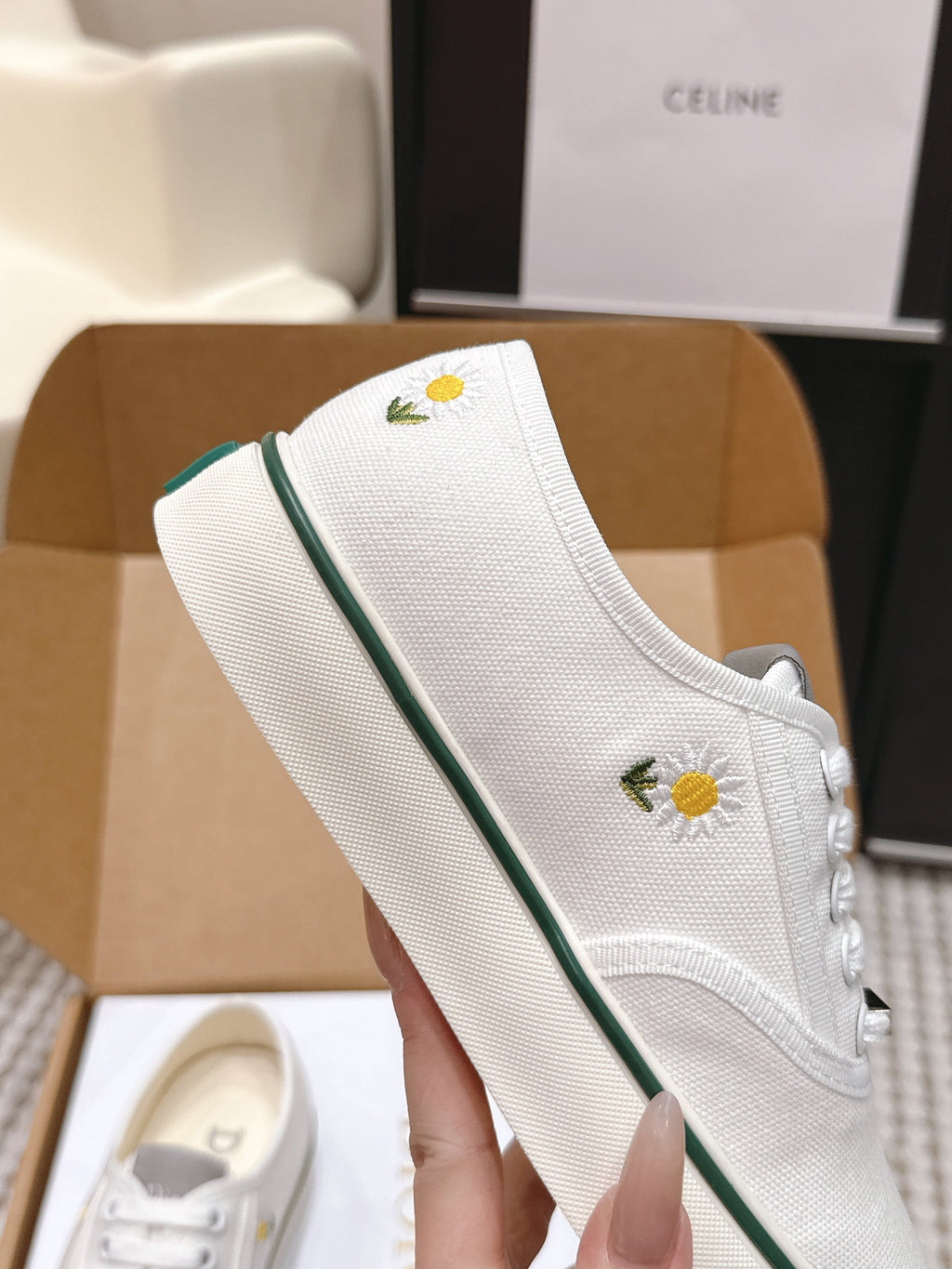 DIOR 26S SALTWIND SNEAKER IN WHITE FABRIC STYLE 4