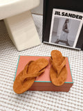 LP 26S THONG SANDALS IN CAMEL BROWN SUEDE