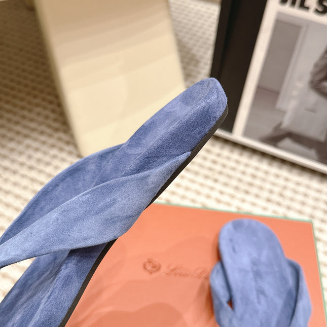 LP 26S THONG SANDALS IN PERIWINKLE BLUE SUEDE