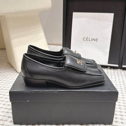 CHANEL 26S LOAFERS IN BLACK CALFSKIN WITH GOLD-TONE CC LOGO