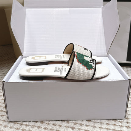 DIOR 26S D-WAY SLIDE IN MULTICOLOR CANVAS STYLE 07