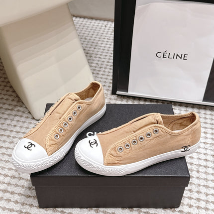 CHANEL 26S SNEAKERS IN BEIGE CANVAS