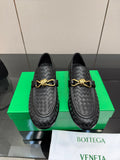 BOTTEGA VENETA 26S LOAFERS IN BLACK TECHNICAL WOVEN CALFSKIN STYLE 4