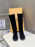 FENDI 25S HIGH-CUT BOOTS IN BLACK SUEDE
