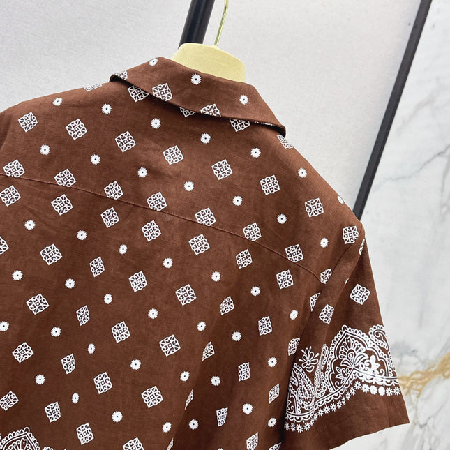 MIUMIU 26S LOOSE FIT SHORT SLEEVED SHIRT 968