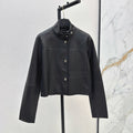 HERMES 25S STAND-COLLAR LEATHER JACKET 454