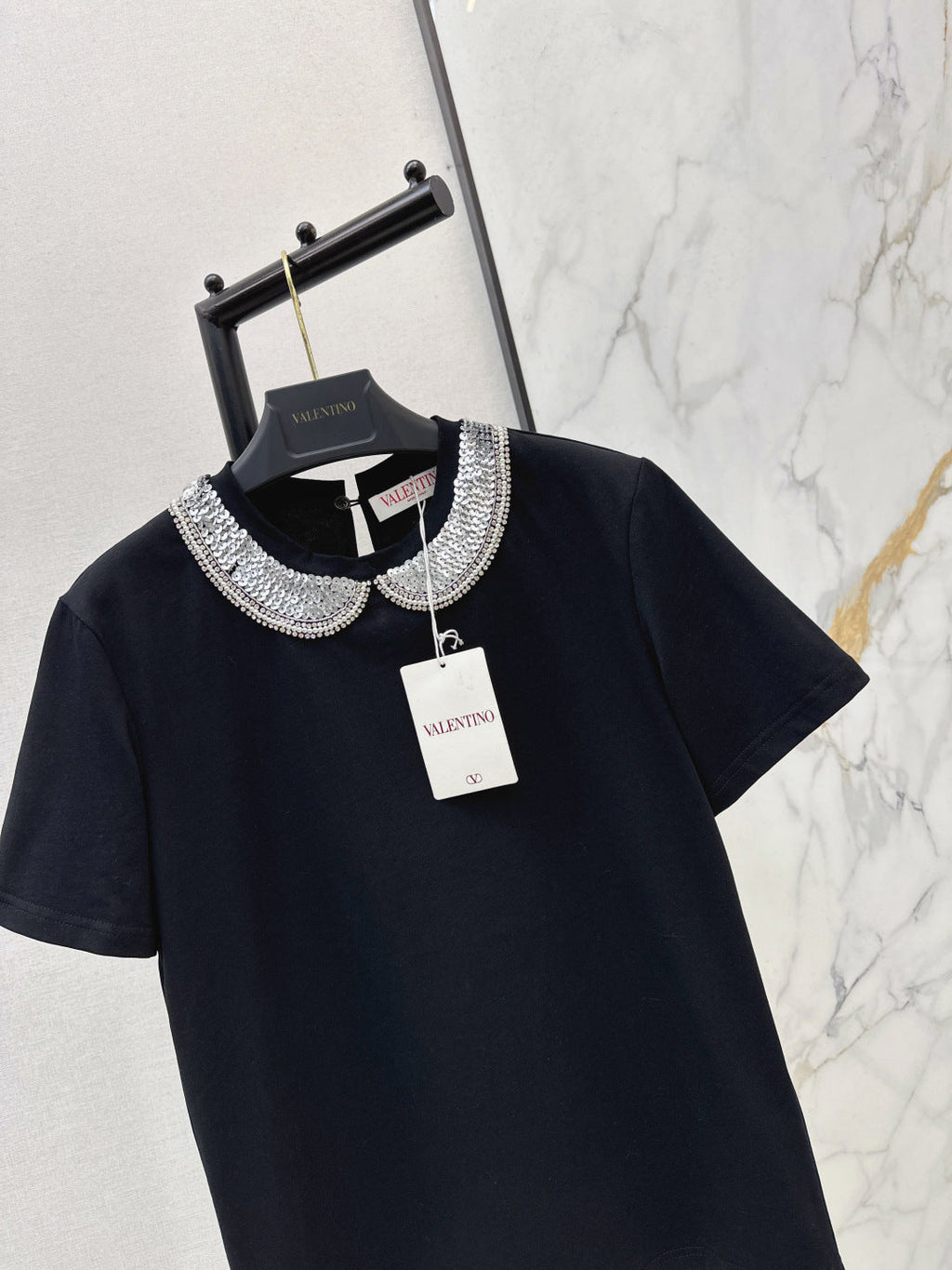 VALENTINO 26S PETER PAN COLLAR T-SHIRT STYLE 47