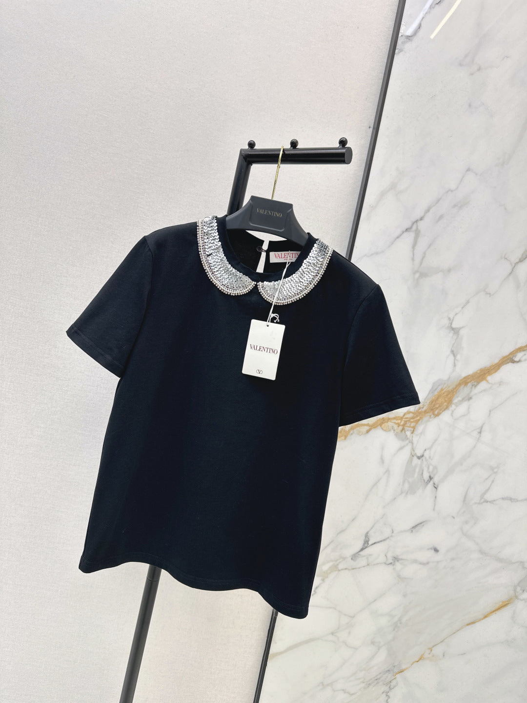 VALENTINO 26S PETER PAN COLLAR T-SHIRT STYLE 47