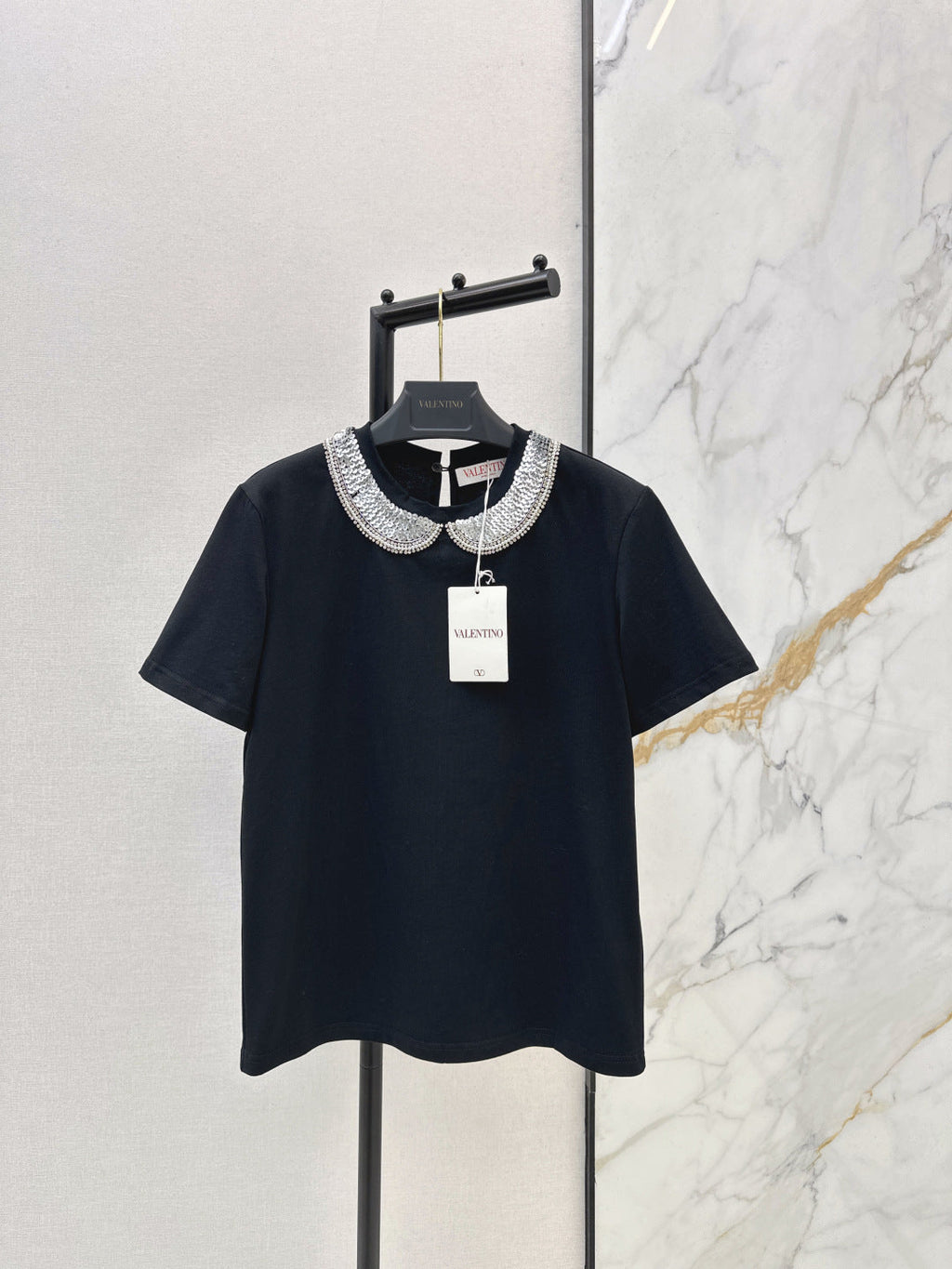 VALENTINO 26S PETER PAN COLLAR T-SHIRT STYLE 47
