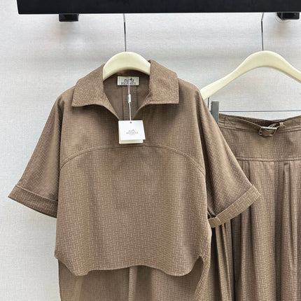 HERMES 26S SHIRT AND SKIRT SET 523