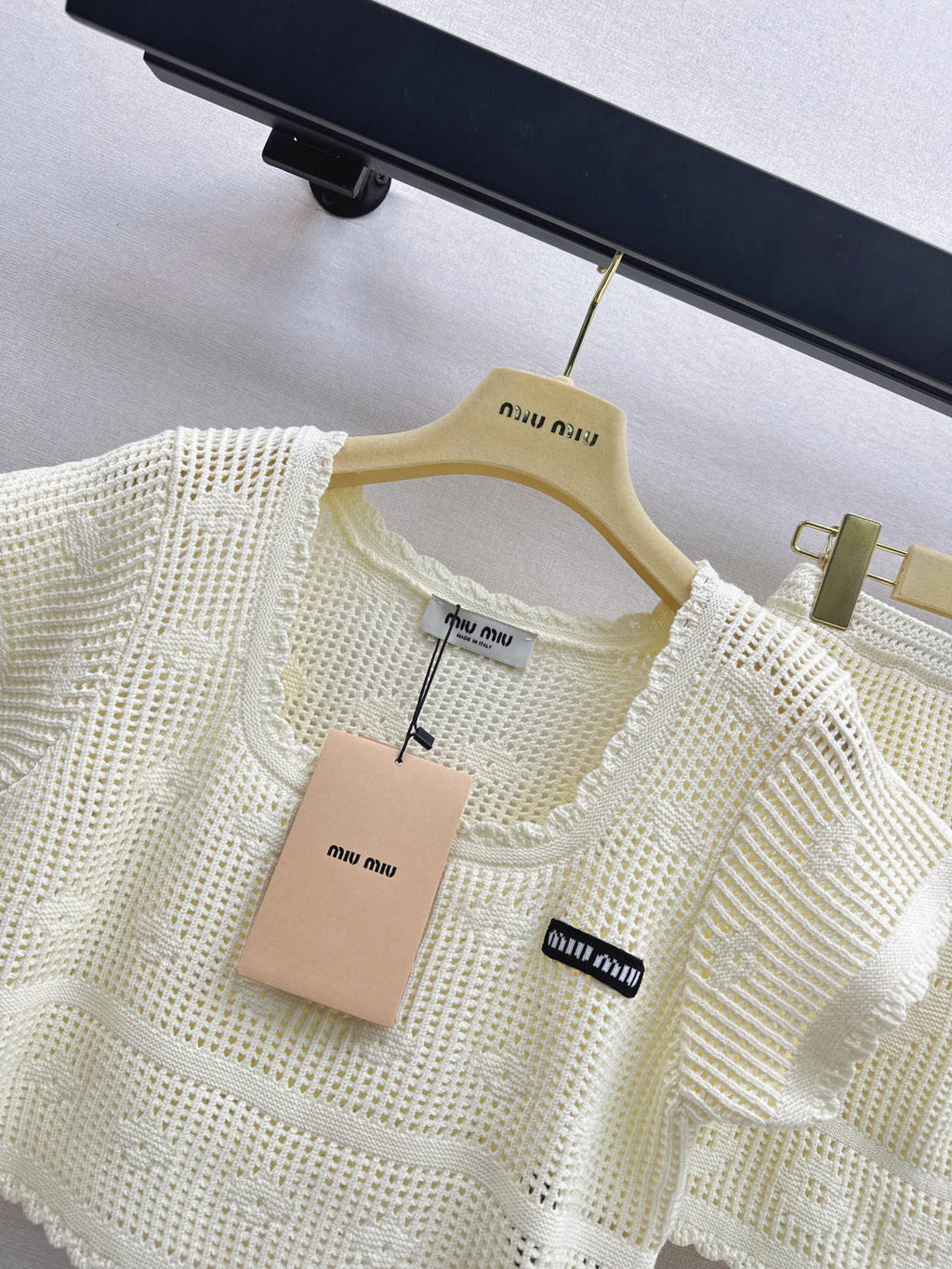 MIUMIU 26S KNIT TOP AND SKIRT SET STYLE 1042