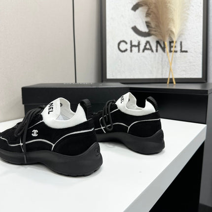CHANEL 26S SNEAKERS IN BLACK CALFSKIN