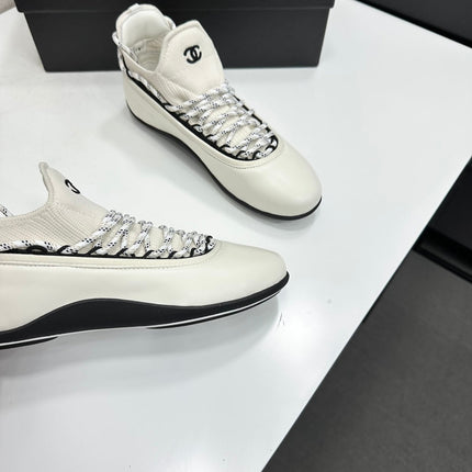 CHANEL 26S SNEAKERS IN WHITE AND BLACK CALFSKIN