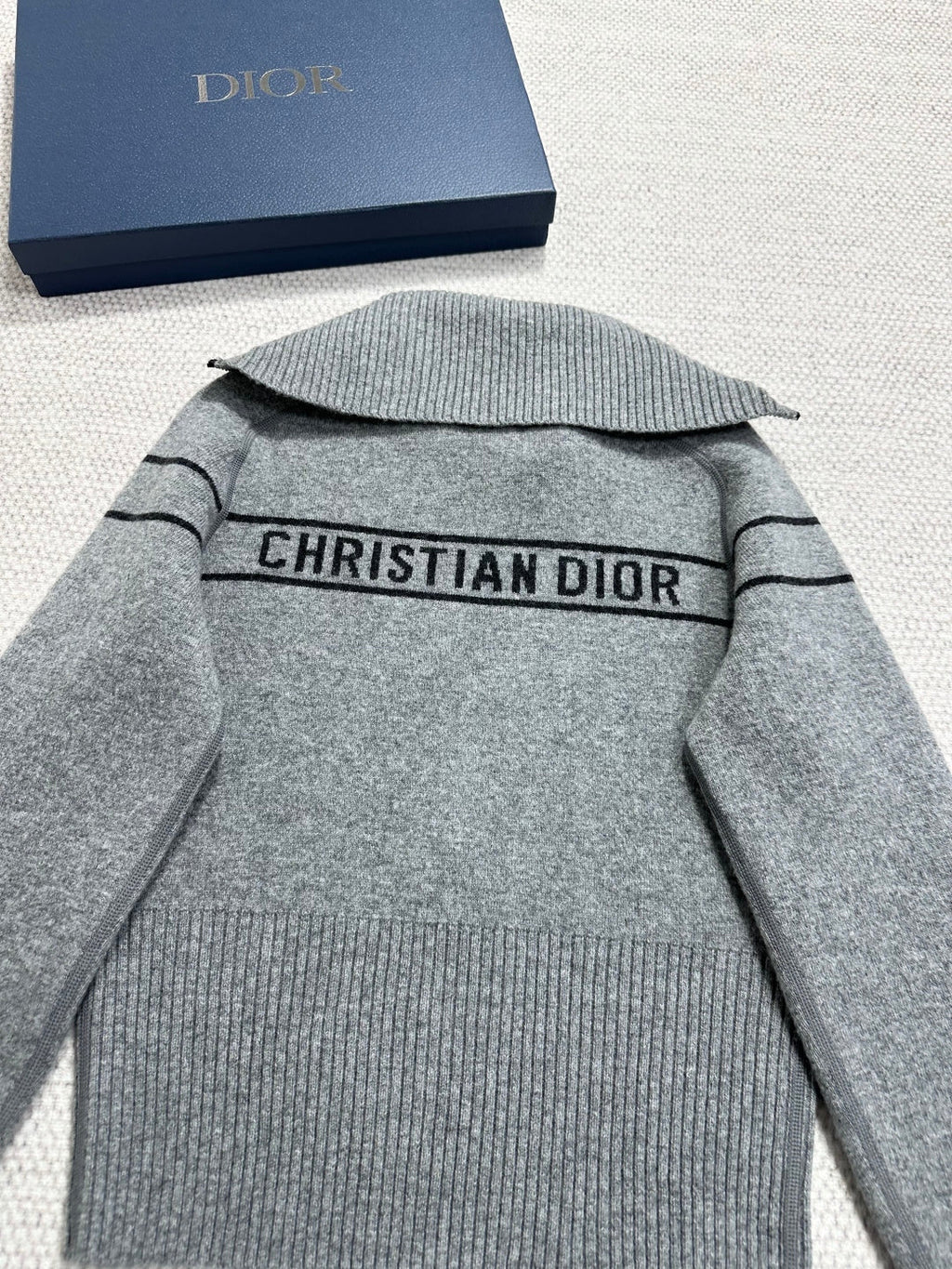 DIOR 26S REVERSIBLE CASHMERE NOTCHED-COLLAR JACKET 975