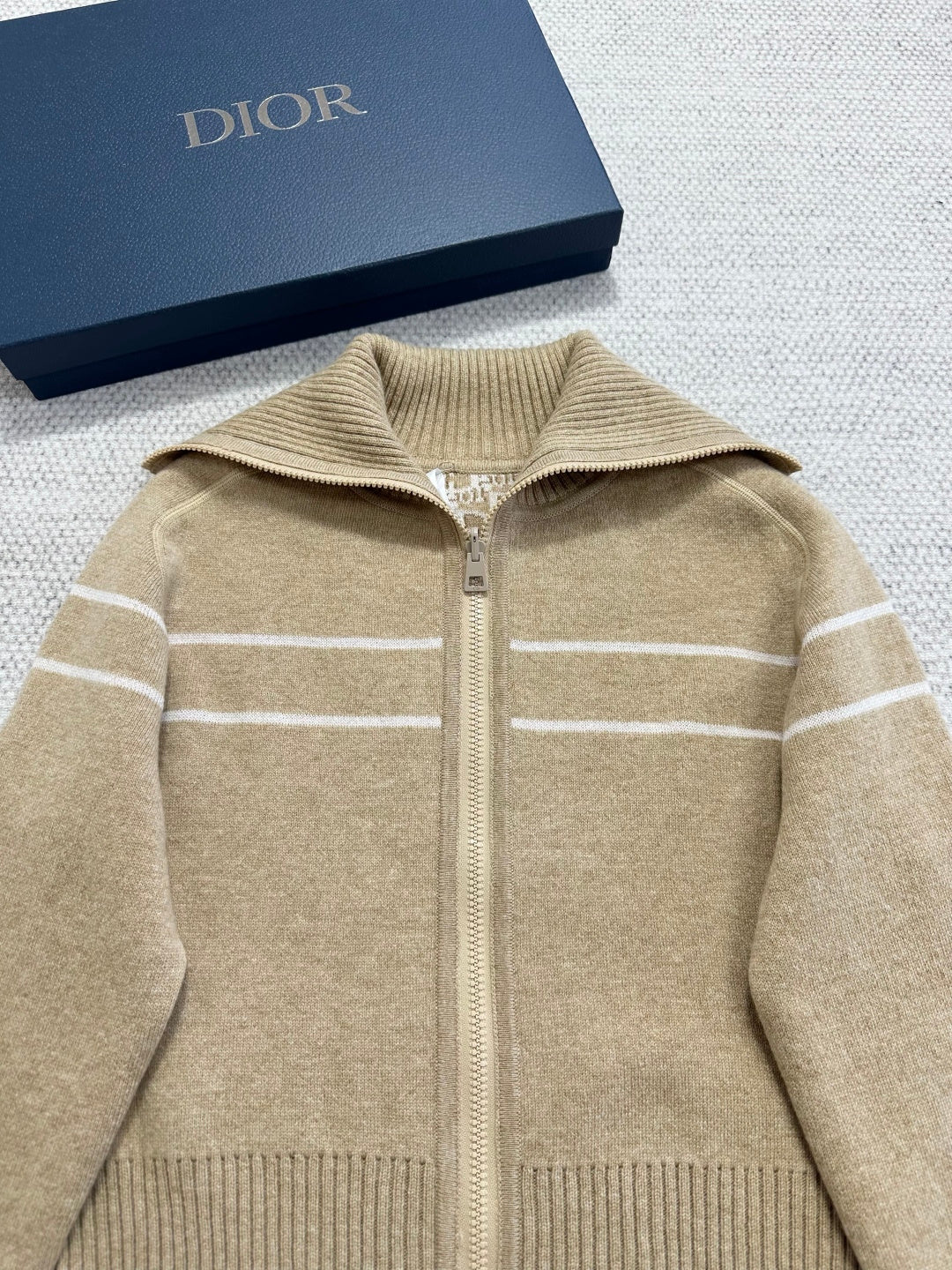 DIOR 26S REVERSIBLE CASHMERE NOTCHED-COLLAR JACKET 976