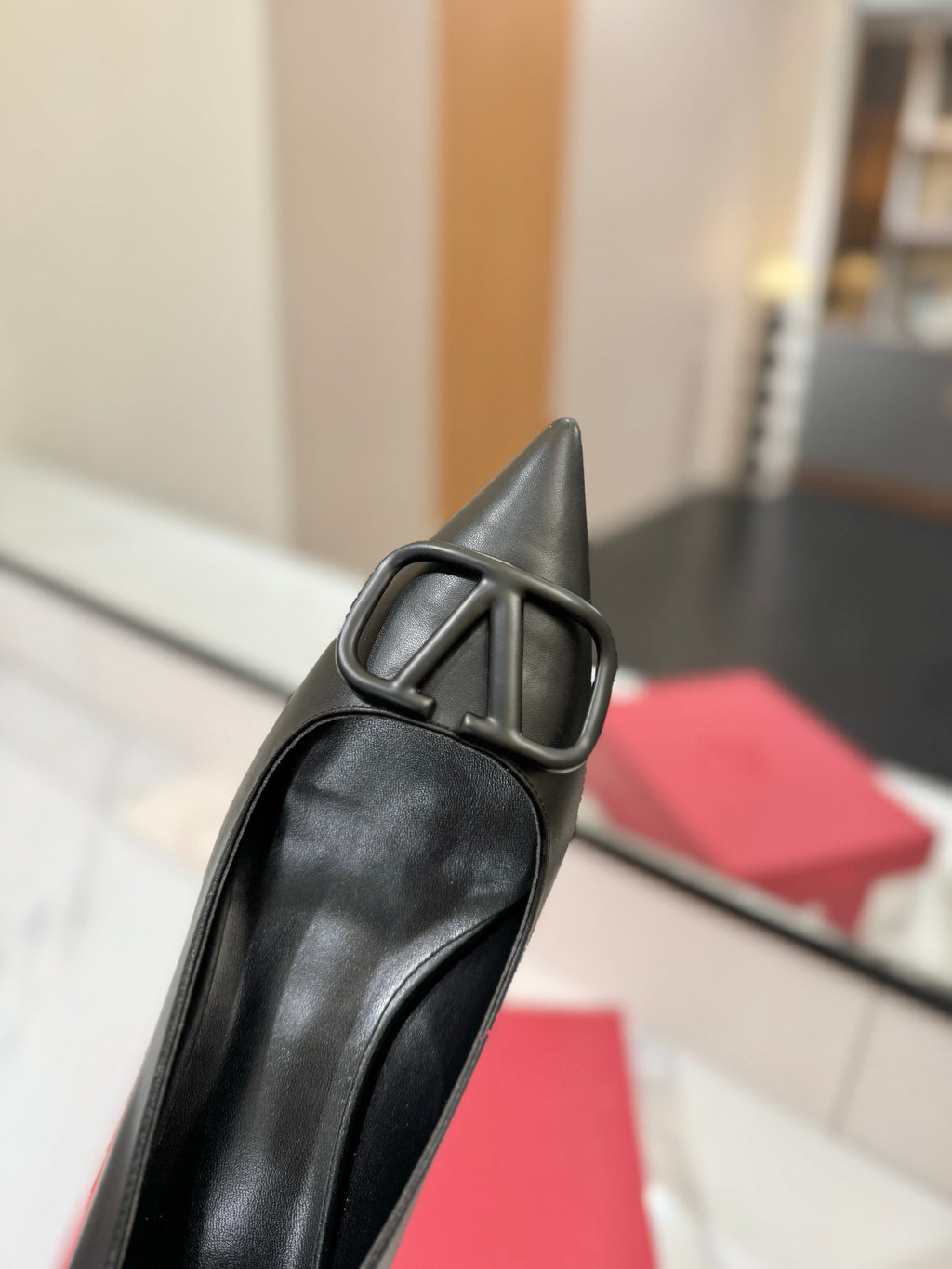 VALENTINO 26S HIGH HEELS 45 MM IN BLACK SMOOTH CALFSKIN
