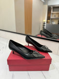 VALENTINO 26S HIGH HEELS 45 MM IN BLACK SMOOTH CALFSKIN