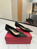 VALENTINO 26S HIGH HEELS 45 MM IN BLACK PATENT CALFSKIN