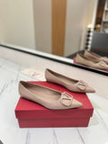 VALENTINO 26S BALLET FLATS IN NUDE SMOOTH CALFSKIN