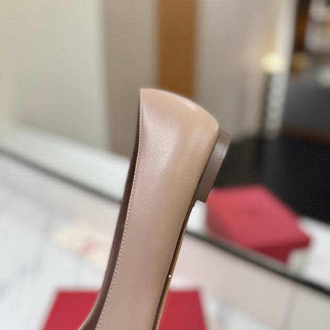 VALENTINO 26S BALLET FLATS IN NUDE SMOOTH CALFSKIN