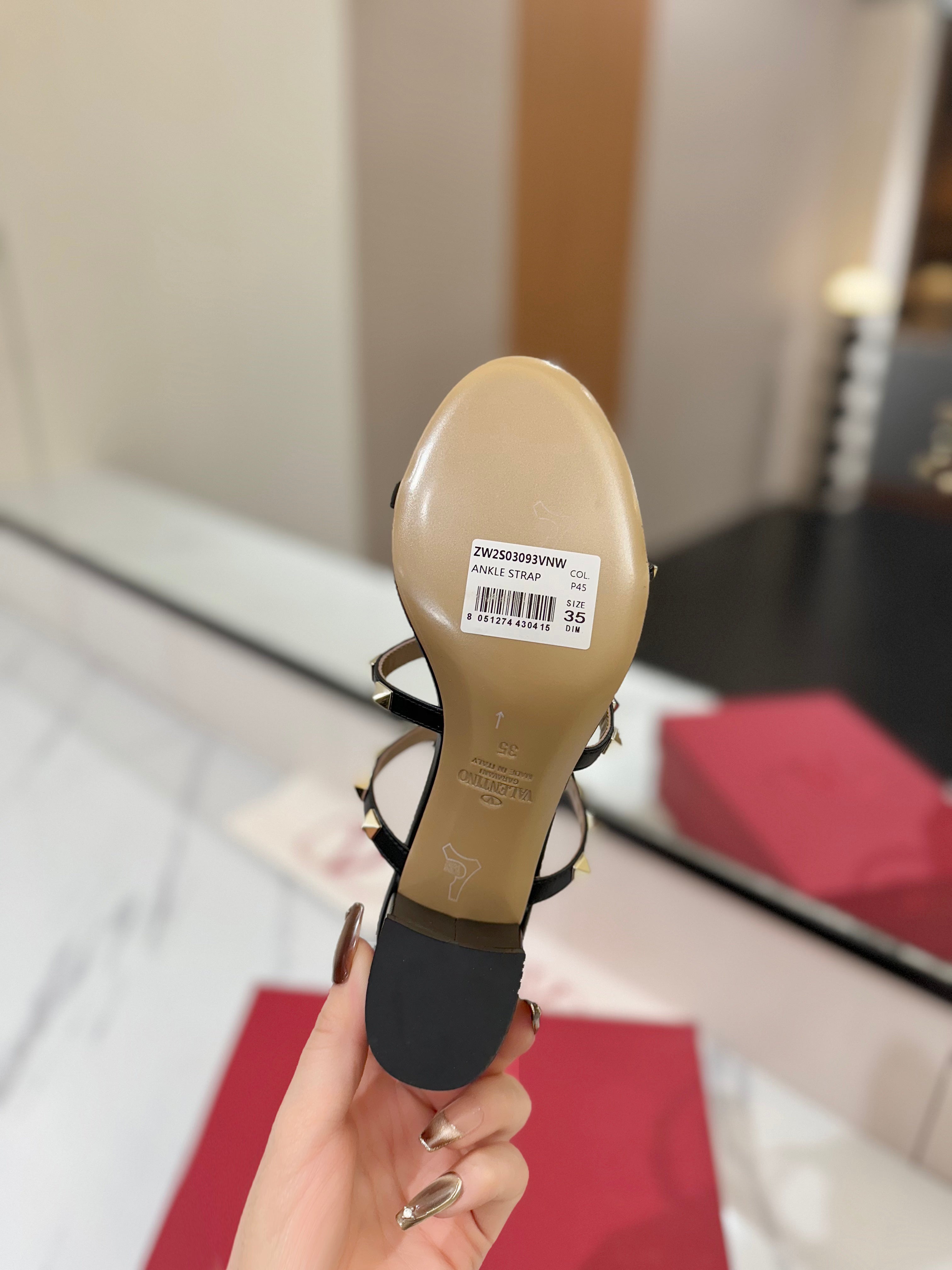 VALENTINO 26S HEELED SANDALS 60 MM IN BLACK CALFSKIN WITH GOLD STUDS
