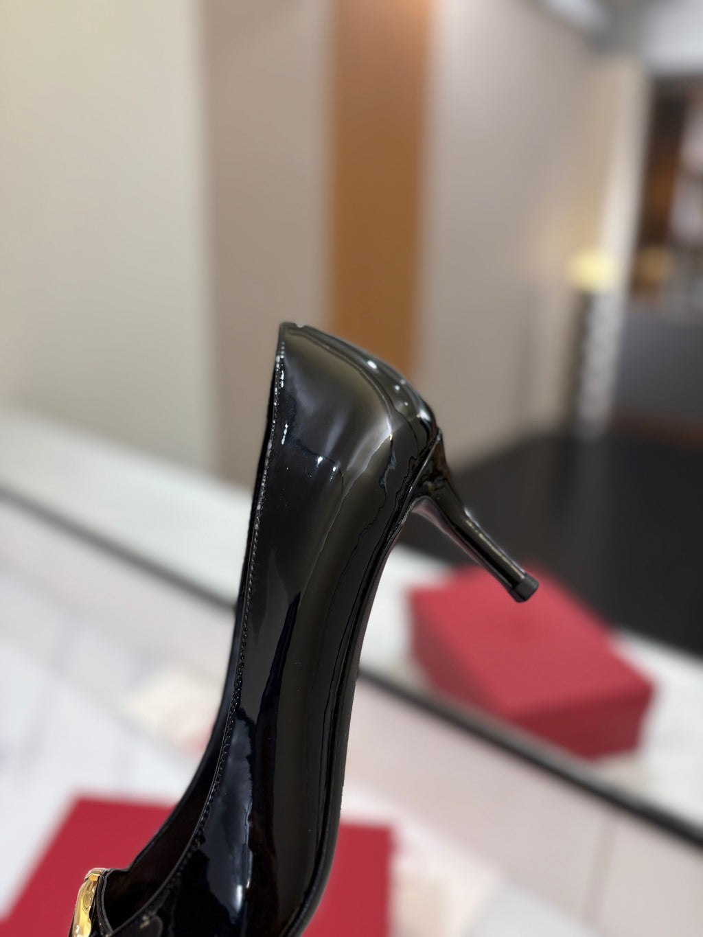 VALENTINO 26S POINTED-TOE PUMPS 65 MM IN BLACK PATENT CALFSKIN