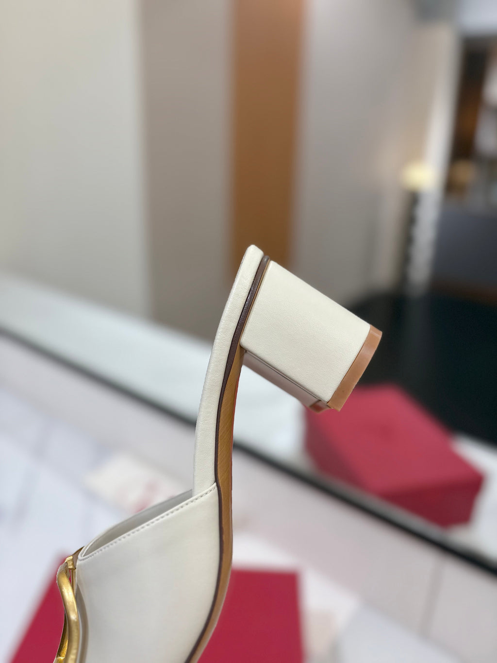 VALENTINO 26S HIGH-HEEL SANDALS 60 MM IN WHITE CALFSKIN WITH GOLD HARDWARE