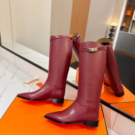 HM 26S JUMPING BOOTS IN DARK RED CALFSKIN