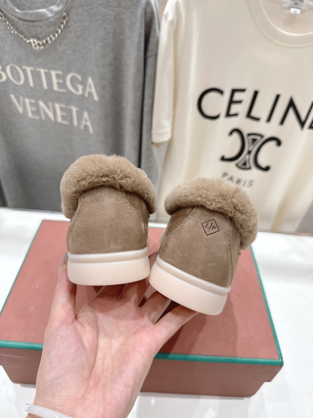 LP 25S SUMMER CHARMS WALK LOAFERS IN LIGHT BROWN SUEDE AND FLEECE