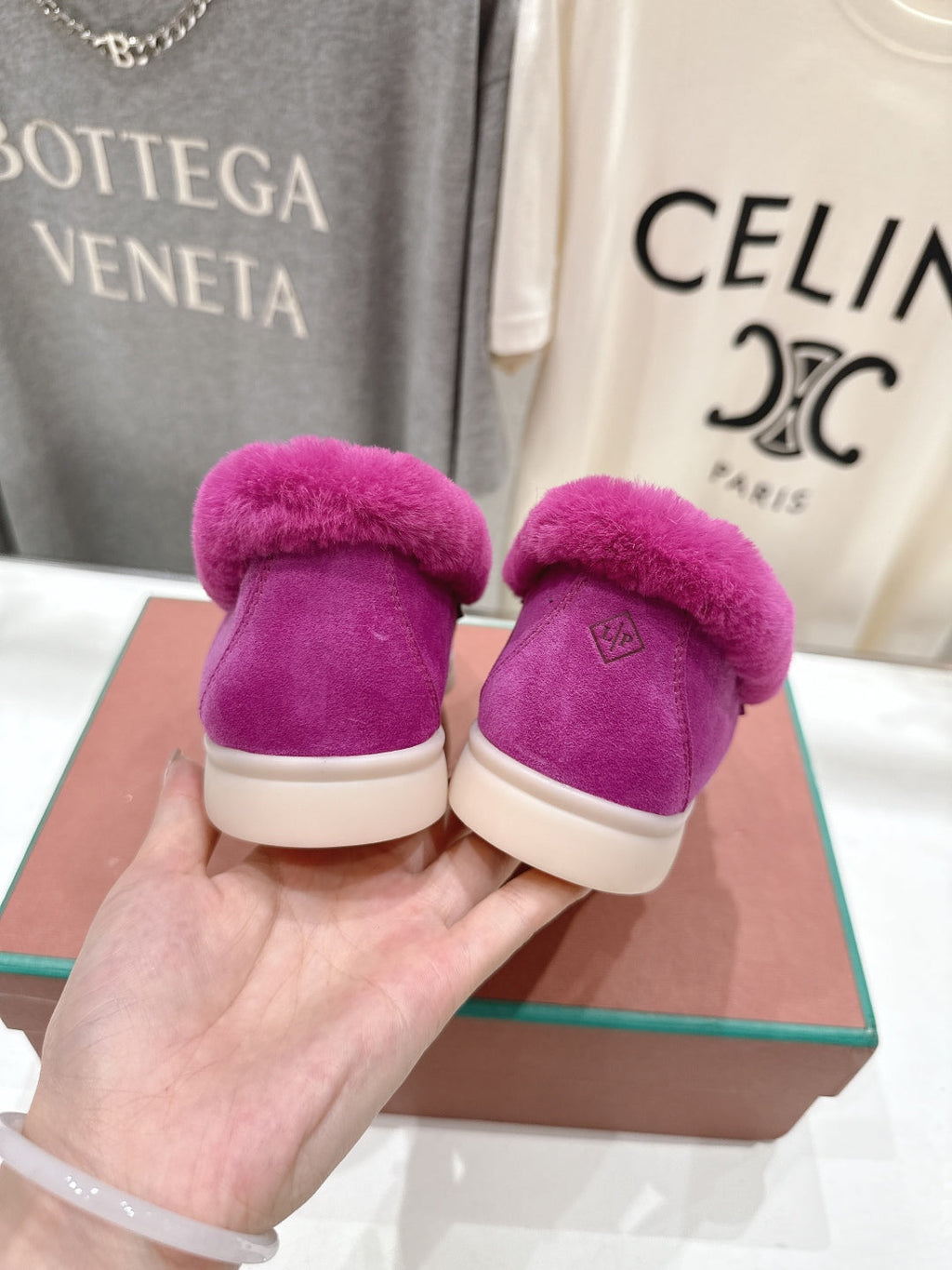 LP 25S SUMMER CHARMS WALK LOAFERS IN FUCHSIA SUEDE AND FLEECE