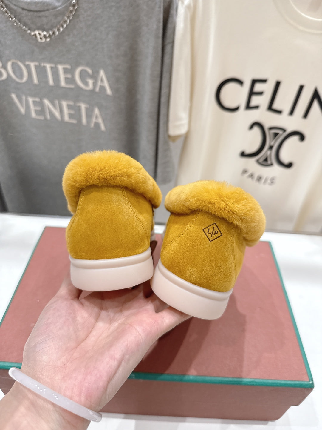 LP 25S SUMMER CHARMS WALK LOAFERS IN YELLOW SUEDE AND FLEECE