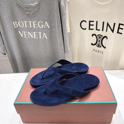 LP 26S THONG SANDALS IN NAVY BLUE SUEDE