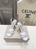 JIMMY CHOO 26S HIGH-HEELED SANDALS 100 MM IN WHITE LAMBSKIN STYLE 1