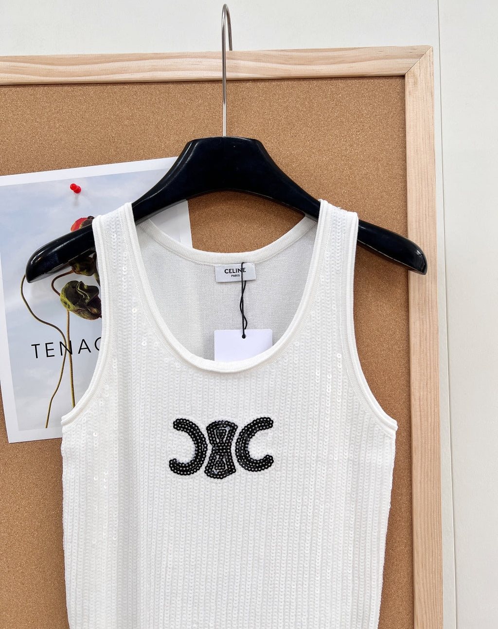 CELINE 26S SEQUIN KNIT TANK TOP 143