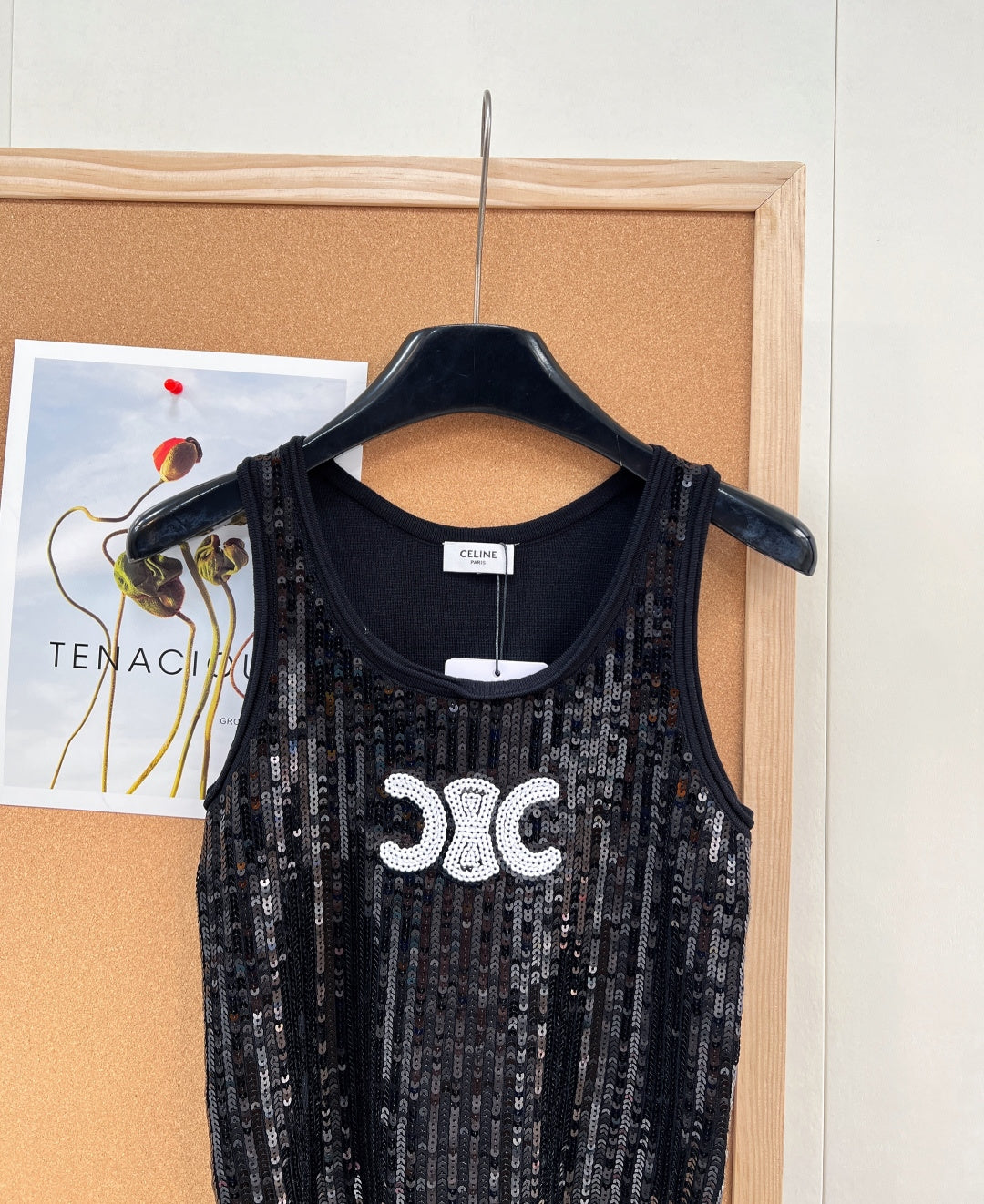 CELINE 26S SEQUIN KNIT TANK TOP 142