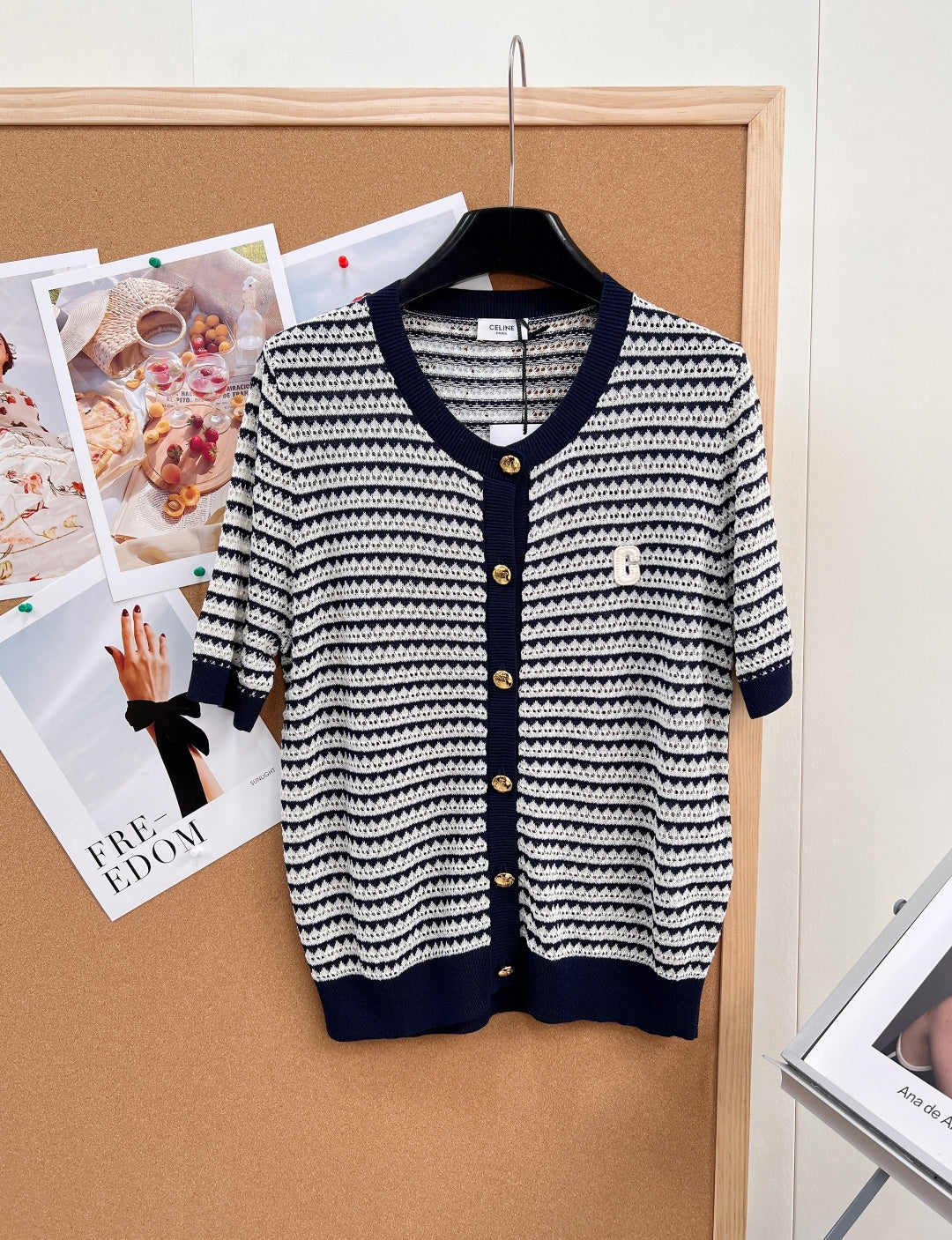 CELINE 26S SHORT-SLEEVE KNIT TOP STYLE 271