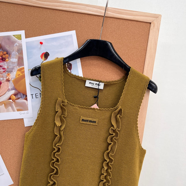 MIUMIU 26S SQUARE-NECK SWEATER STYLE 1108