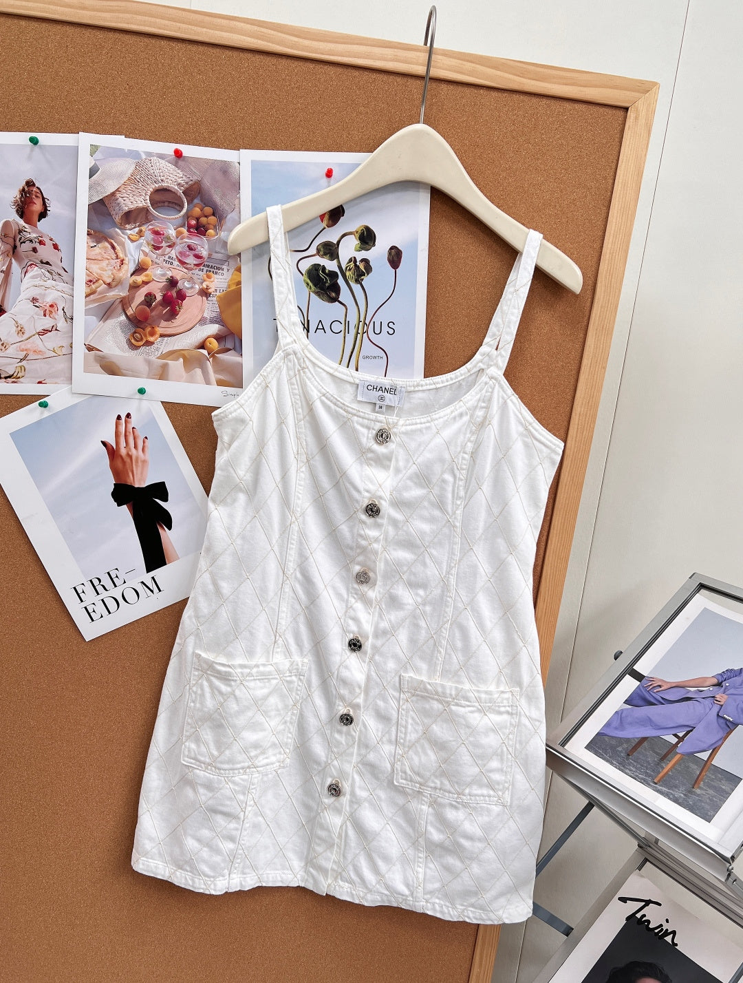 CHANEL 26S DENIM CAMI DRESS 1411