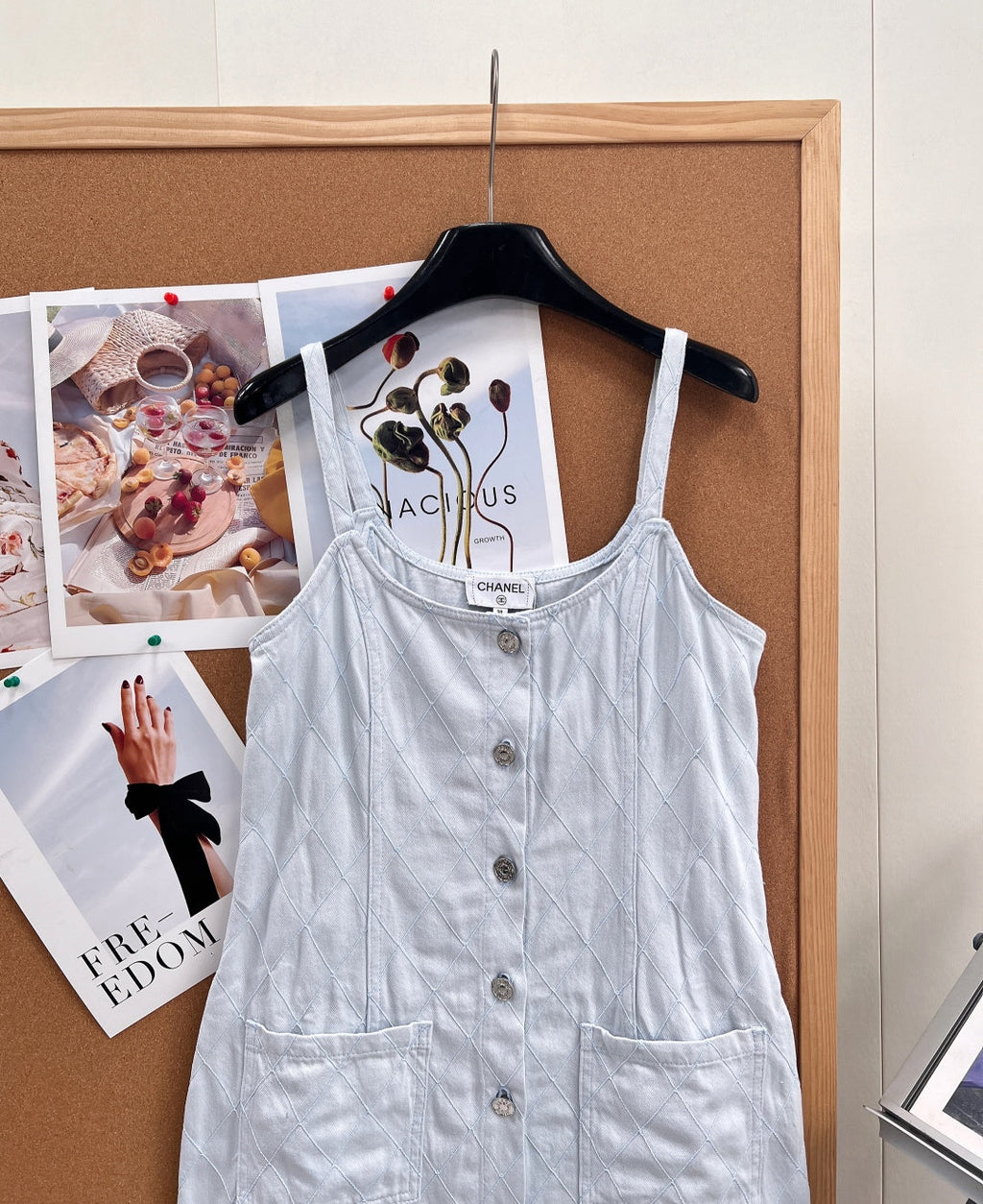 CHANEL 26S DENIM CAMI DRESS 1410