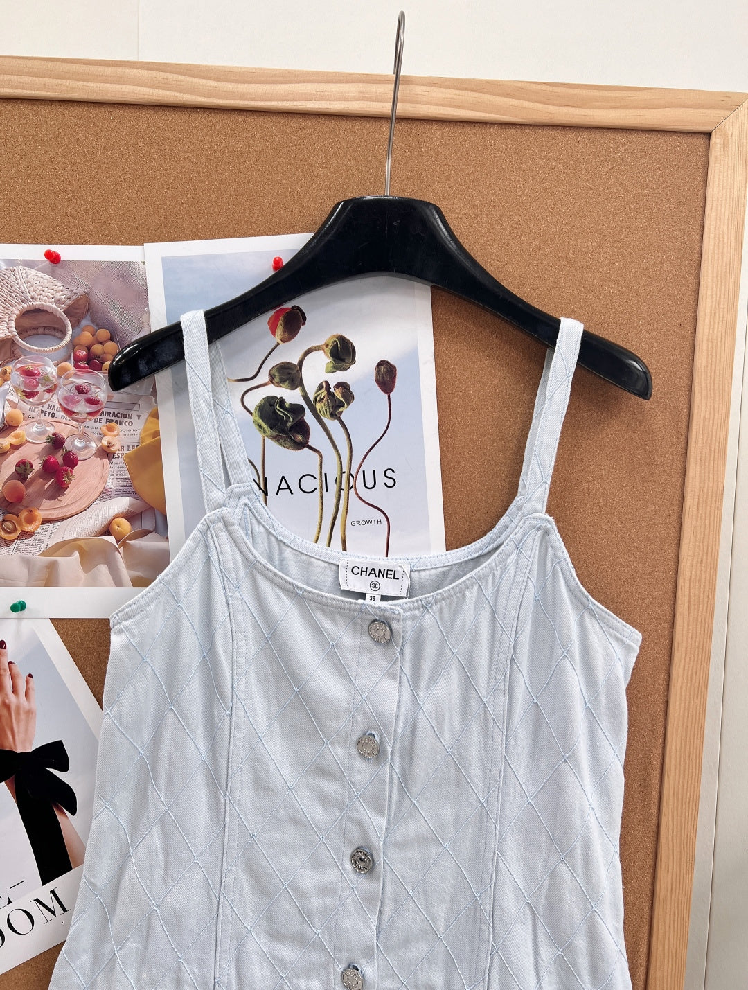 CHANEL 26S DENIM CAMI DRESS 1410