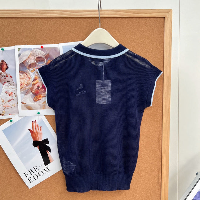 VALENTINO 26S SHORT-SLEEVE KNIT POLO SHIRT 356