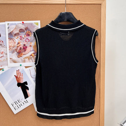 YSL 26S SLEEVELESS KNIT POLO TOP 486